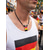 preiswerte Zubehör-Herren-Legierung &amp;Acryl-Halskette mit Anhängern in Nationalflaggen-Optik, verschiedene Ländermotive, lässiger Boho-Stil, perfekt für Fußballfans, Spieltage und Outdoor-Aktivitäten. &amp;Alltagskleidung