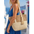 billige Reise- og feriebager-Dame bohemsk vevd toteveske, khaki beige strandveske med stor kapasitet og dusk-sjarm for strandferie, reise, daglig fritidsbruk