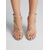 abordables Sandales à talons-Sandales argentées à talons hauts et brides pour femmes - élégantes sandales à brides transparentes pour cocktails et soirées.