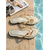 cheap Slide Sandals-Women's Metallic Gold Flip Flops - Boho Beach Sandals with Multi-Color Gemstone Charms &amp; Rhinestone Detail for Luxury Hotel Pools, Island Vacations &amp; Summer Getaways