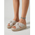 baratos Sandálias de espadrille-Sandálias espadrille de plataforma femininas com estampa de bolinhas - estilo retrô branco &amp;Tamancos plataforma de lona preta para férias na praia, cruzeiros pelas ilhas &amp;roupas de resort de verão