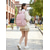 baratos Mochilas de Faculdade-Mochila universitária feminina estilo coreano, impermeável, em nylon, com grande capacidade e vários bolsos. Design rosa e estético, ideal para a faculdade, viagens e deslocamentos diários.