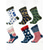 abordables Accessoires-Chaussettes montantes patriotiques pour hommes - mélange de coton, motif drapeau américain &amp;Chaussettes à motifs de billets de banque américains pour le 250e anniversaire de l'indépendance, la fête
