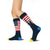 abordables Accessoires-Chaussettes montantes patriotiques pour hommes - mélange de coton, motif drapeau américain &amp;Chaussettes à motifs de billets de banque américains pour le 250e anniversaire de l'indépendance, la fête