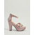 cheap 1970s Disco &amp; Hippie-Women's 1970s Disco Platform Sandals - Rose Gold Glitter High Heels with Chunky Block Heel &amp; Ankle Strap for Studio 54 Parties, Nightclub Dancing &amp; Retro Galas