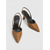 billige Slingback-pumper-brune krokodillepregede slingback-hæler til dame - elegante spisse kittenhæler med justerbar stropp for daglig kontorbruk, elegant gatestil &amp;sofistikerte uformelle antrekk