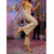 cheap 1970s Disco &amp; Hippie-Women's 1970s Retro Disco Gold Glitter Sandals - Metallic Platform Chunky High Heels with Elegant Knot Detail &amp; Ankle Strap for Nightclub Parties, Dance Galas &amp; Festive Events