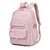 baratos Mochilas de Faculdade-Mochila universitária feminina estilo coreano, impermeável, em nylon, com grande capacidade e vários bolsos. Design rosa e estético, ideal para a faculdade, viagens e deslocamentos diários.