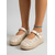 olcso Espadrille szandál-női fehér kivágott platform Mary Janes - retró üreges műbőr espadrille ékcipő pánttal nyári üdülőhelyre, tengerparti nyaraláshoz &amp;hétköznapi viselet