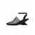 economico Sandali con tacco-sandali a rete neri da donna: eleganti scarpe con tacco a spillo e cinturino alla caviglia, perfette per le feste estive e le vacanze