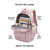 baratos Mochilas de Faculdade-Mochila universitária feminina estilo coreano, impermeável, em nylon, com grande capacidade e vários bolsos. Design rosa e estético, ideal para a faculdade, viagens e deslocamentos diários.