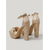 cheap 1970s Disco &amp; Hippie-Women's 1970s Retro Disco Gold Glitter Sandals - Metallic Platform Chunky High Heels with Elegant Knot Detail &amp; Ankle Strap for Nightclub Parties, Dance Galas &amp; Festive Events