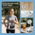 voordelige Campingverlichting en lantaarns-Mini draagbare clipventilator, handventilator met led-display, 105° verstelbaar + 360° draaibaar, 100 snelheden, oplaadbare reisventilator voor dames en heren, zomer, buiten, op reis, kantoor