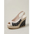 economico Sandali con zeppa-zeppe espadrillas da donna a pois rossi - sandali con plateau e punta aperta in stile nautico anni '50 con cinturino posteriore, perfetti per crociere e cene a bordo. &amp;feste in riva al mare