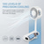 voordelige Campingverlichting en lantaarns-Mini draagbare clipventilator, handventilator met led-display, 105° verstelbaar + 360° draaibaar, 100 snelheden, oplaadbare reisventilator voor dames en heren, zomer, buiten, op reis, kantoor