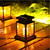 economico Luci paesaggistiche-Lanterna solare per sentiero luce da giardino all'aperto decorazione da patio appesa luce a candela LED per atmosfera del giardino per interni ed esterni