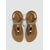 billige Flate sandaler-dame bohemske perlesandaler - brune flate sandaler med t-stropper og natursteindekor &amp;elastisk ryggstropp for øyferier og strandferier &amp;sommerferieantrekk