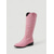 baratos Mulheres-Botas de cowboy rosa femininas estilo western - botas de cano alto em camurça sintética bordada, perfeitas para festivais de música ao ar livre e looks para o Coachella. &amp;concerto country