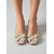 economico Décolleté con kitten heel-perle da donna &amp;Décolleté con tacco a spillo e strass - eleganti scarpe basse decorate per cocktail party