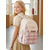 abordables Mochilas para Niños y Adolescentes-Mochila escolar a cuadros para niñas, mochila de poliéster de gran capacidad con múltiples bolsillos, linda mochila escolar rosa de viaje con compartimento para computadora portátil, resistente al