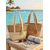 billige Reise- og feriebager-Dame bohemsk vevd toteveske, khaki beige strandveske med stor kapasitet og dusk-sjarm for strandferie, reise, daglig fritidsbruk