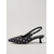 abordables Retro de los años 50-Zapatos de tacón bajo estilo años 50 con estampado de lunares, estilo retro, con punta afilada y tira elástica en el talón, ideales para fiestas rockabilly y galas de té. &amp;ropa elegante para la