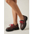 voordelige Damesinstappers &amp; loafers-Stoere donkerbruine loafers voor dames - casual platform bootschoenen met contrasterende rode veters &amp;Stevige zool voor dagelijks gebruik, zoals wandelen en woon-werkverkeer. &amp;streetwear