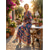 baratos Sandálias de salto-Sandálias femininas boho em couro legítimo - modelo peep toe com estampa floral e recortes, com sola grossa dourada com glitter, perfeitas para férias na ilha e resorts de praia. &amp;férias de verão