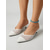 cheap Women's Clogs &amp; Mules-Women's White Mesh Mules - Stylish Garden Party Flats for Bridesmaids and Wedding Guests