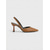 billige Slingback-pumper-brune krokodillepregede slingback-hæler til dame - elegante spisse kittenhæler med justerbar stropp for daglig kontorbruk, elegant gatestil &amp;sofistikerte uformelle antrekk