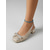 billige Pumps med blokkhæl-kvinners perle &amp;Slingback-sko med lav hæl og strass - elegant hagefest for brudepiker og bryllupsgjester