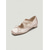 voordelige Pumps met blokhak-Champagnekleurige satijnen ballerina's voor dames - elegante Mary Janes met vierkante neus en gekruiste bandjes. &amp;Strikje als accent voor dagelijks gebruik op kantoor, casual chic. &amp;stadswandelingen