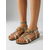 preiswerte Flache Sandalen-Boho-Strandsandalen für Damen – schwarze, flache Schuhe mit elastischem Fersenriemen und farbenfrohen, perlenbesetzten Verzierungen im indigenen Stil &amp;Korkplattform für sommerliche Resortbekleidung