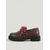 voordelige Damesinstappers &amp; loafers-Stoere donkerbruine loafers voor dames - casual platform bootschoenen met contrasterende rode veters &amp;Stevige zool voor dagelijks gebruik, zoals wandelen en woon-werkverkeer. &amp;streetwear
