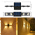 baratos Luzes decorativas-Luminárias solares externas, arandelas de parede LED à prova d'água, iluminação ascendente/descendente do anoitecer ao amanhecer para quintal, jardim, varanda, decoração de garagem, luminárias solares