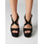 baratos Sapatos Peep Toe-Sandálias pretas femininas de plataforma com salto agulha e tachas, perfeitas para festas sensuais, boates e pole dance.
