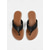 preiswerte Rutschsandalen-Schwarze gewebte Zehensandalen für Damen, bequeme flache Flip-Flops für Sommer, Strand und Urlaub