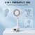 voordelige Campingverlichting en lantaarns-Mini draagbare clipventilator, handventilator met led-display, 105° verstelbaar + 360° draaibaar, 100 snelheden, oplaadbare reisventilator voor dames en heren, zomer, buiten, op reis, kantoor