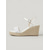 ieftine Espadrile-Sandale albe pentru femei cu platformă și dantelă - tocuri elegante cu platformă tip espadrilă și talpă învelită în iută pentru vacanțe în croazieră, petreceri de vară &amp;ținute de resort insulare