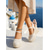 economico Sandali espadrilles-zeppe espadrillas da donna nere all'uncinetto - sandali boho con plateau alto e cinturino alla caviglia per fughe su isole e feste in spiaggia &amp;vacanze estive in crociera