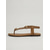 billige Flate sandaler-dame bohemske thong-sandaler - brune flate sandaler med t-stropper og perleblomsterdekor &amp;elastisk ryggstropp for øyferier og strandferier &amp;sommerferieklær