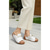 cheap Slide Sandals-Women's Gold Metallic Slide Sandals - Open-Toe  Comfort Sandals with Chain Detail for Casual &amp; Summer Wear