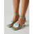 economico Sandali con tacco-Sandali da donna con tacco alto verde menta – scarpe con tacco a fantasia floreale perfette per cene in resort, feste in spiaggia e vacanze estive