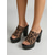 cheap Platform Sandals-Women's Leopard Print Platform High Heel Sandals - Sexy Cheetah Pattern Block Heels with Open Toe &amp; Chunky Sole for Summer Vacations, Evening Parties &amp; Glamorous Night Outs