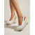 economico Décolleté con plateau-Espadrillas con zeppa da donna bianche a pois - décolleté con plateau in raso e cinturino posteriore, perfette per vacanze su isole e feste estive in giardino. &amp;viaggi in crociera