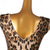 baratos vestido de competição-Dança salsa vestido de dança latina estampa de leopardo babados treinamento feminino sem mangas alto elastano