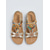 preiswerte Flache Sandalen-Boho-Strandsandalen für Damen – schwarze, flache Schuhe mit elastischem Fersenriemen und farbenfrohen, perlenbesetzten Verzierungen im indigenen Stil &amp;Korkplattform für sommerliche Resortbekleidung