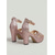 cheap 1970s Disco &amp; Hippie-Women's 1970s Disco Platform Sandals - Rose Gold Glitter High Heels with Chunky Block Heel &amp; Ankle Strap for Studio 54 Parties, Nightclub Dancing &amp; Retro Galas