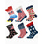 abordables Accessoires-Chaussettes montantes patriotiques pour hommes - mélange de coton, motif drapeau américain &amp;Chaussettes à motifs de billets de banque américains pour le 250e anniversaire de l'indépendance, la fête