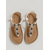 billiga Platta sandaler-vita boho string sandaler för kvinnor - eleganta platta sandaler med juvelbesatt strass och elastisk fotledsrem för ösemester, strandkryssning &amp;sommarort